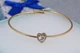 Браслет Xuping Jewelry дитячий сердечко з білим каменем 5.5 см 5 мм на руку 14-16 см золотистий - зображення 2