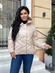 Женская куртка с капюшоном "MiLedy" 56-58 Бежевый - изображение 7
