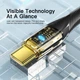 Кабель Essager Interstellar Transparent Design USB Type-A to USB Type-C 7A 2 м Black (EXCT-XJA01-P) - изображение 8
