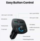 FM трансмітер модулятор Ugreen CD229 Bluetooth 5.0 Автомобільний зарядний пристрій Чорний - зображення 5