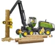 Харвестер Bruder John Deere 1270G 1:16 с 1 бревном (02135) - изображение 9