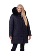 Зимняя женская куртка большого размера UF-fashion LRD-164 песец 56 черный - изображение 1