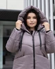 Жіноча куртка великого розміру зимова UF-fashion 00107-МО 50 графіт - зображення 3