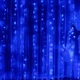 Светодиодная гирлянда штора 3х2 м прозрачный провод от сети 220 синий - изображение 2