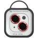 Защитное стекло Metal Classic на камеру (в упак.) для Apple iPhone 15 (6.1") / 15 Plus (6.7") Красный / Red - изображение 2