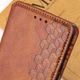 Шкіряний чохол-книжка GETMAN Cubic (PU) для Samsung Galaxy S25 Ultra Коричневий - зображення 6