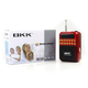 Радиоприёмник с FM USB MicroSD BKK B872 радио на аккумуляторе Красный - изображение 2