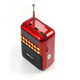 Радиоприёмник с FM USB MicroSD BKK B872 радио на аккумуляторе Красный - изображение 3