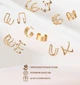 Набір кафф 12 штук біжутерія сережки золотисті Fashion Jewelry (II) 18970 - зображення 2