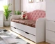 Кровать односпальная&nbsp;Віорина Деко Sofia Light Pink с выдвижным ящиком 90х190 см (без бортика/без матраса) Светло-розовый - изображение 4
