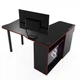 Стол игровой геймерский угловой Comfy-Home Kano-2 Zeus ламинированная ДСП Черно-красный - зображення 4