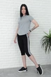 Женский спортивный костюм Fashion с бриджами 50/52 серый - изображение 2