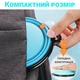 Складная походная миска в дорогу для животных iPets, с карабином, Голубая - изображение 7