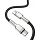 Кабель Baseus Cafule Metal Type-C to Type-C 100W (1m) Black (CATJK-C01) - зображення 3