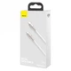 Кабель Baseus Cafule Metal Type-C to Type-C 100W (2m) White (CATJK-D02) - изображение 5