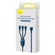 Кабель Baseus Flash Series 2 3-in-1 (Micro USB+Lightning+Type-C) 100W 1.2m Blue (CASS030003) - зображення 7