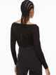 Боди-блуза женская H&M 1123802 L Черная (2000001400678) - изображение 3
