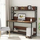 Дизайнерский Письменный компьютерный стол с полками Loft Design 120x60x160h Черный/Дерево ATL640 - изображение 3