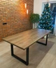 Дизайнерский Кухонный обеденный стол из натурального дерева Loft Design 280x100x75h Черный / Дерево ATL104 - изображение 4