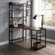 Дизайнерский Письменный компьютерный стол с полками Loft Design 120x60x200h Черный/Дерево ATL705 - изображение 3