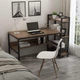 Дизайнерський Письмовий комп'ютерний стіл з полицями Loft Design 100x40x120h Чорний/Дерево ATL716 - зображення 2