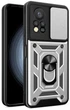 Чохол Camshield з кільцем-підставкою на Infinix Hot 11S silver - зображення 1