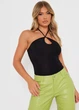 Боди халтер однотонный PrettyLittleThing Черный 11029 XS (40) - изображение 2