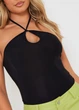 Боди халтер однотонный PrettyLittleThing Черный 11029 XS (40) - изображение 4