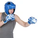 Шлем боксерский открытый с усиленной защитой макушки Zelart Fight Gear Heroe 8268 размер L Blue - изображение 7