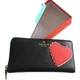 Гаманець жіночий шкіряний Серце Kate spade New York чорний - изображение 5