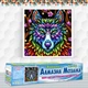 Алмазная мозаика "Красочный волк" Алмазная мозаика 40x40см DM-409 - изображение 2
