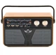 Радіоприймач ретро Retro Kemai MD-507BT Pro з пультом на акумуляторі 18650 2 шт з флешкою USB з блютуз Bluetooth Black/Чорний 6W - зображення 1