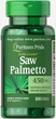 Со пальметто, Saw Palmetto, Puritan's Pride, 450 мг, 100 капсул (PTP-13531) - изображение 1