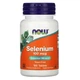 Селен (Selenium), Now Foods, без дріжджів, 100 мкг, 100 таблеток (NOW-01480) - зображення 1