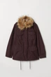 Парка H&M 060659453_bordo 34 Бордовый - изображение 4
