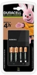 Універсальний зарядний пристрій Duracell Hi-Speed Charger (CEF14) в комплекті з акумуляторами +2x1300mAh +2x750mAh, AA/AAA, LED індикатор, 4 канали, блістер - зображення 1