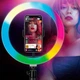 Цветная кольцевая лампа MJJ-30 USB LED RGB для селфи + держатель - изображение 4