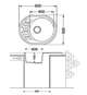 Кухонна мийка Fabiano Arc 62x50 Beige 8221.401.0464 - зображення 2