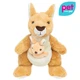 Smiki, Eco Plush, Pet loves pet, Мама кенгуру с малышом, талисман, 31 см (7439603) - изображение 1