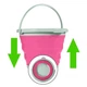 Складное силиконовое ведро Collapsible Bucket на 5л с ручкой, Розовый - изображение 5