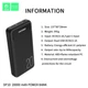 Павербанк повербанк DENMEN DP10 20000mAh |2A/2USB| Чорний - зображення 7