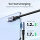Кабель Ugreen US334 USB Type-C на угловой USB Type-C M/M в оплетке 3 м Black (20583) - изображение 4
