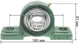 Підшипник UCP206 D-30mm 155*120mm (підшипник UC206, Корпус P206) арт.под807 - зображення 5