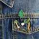 Комплект значков BROCHE брошки бижутерия с эмалью Пальма Кактус Лист BRGV110366 - изображение 3