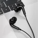 Навушники проводні Hoco Crystal sound wire-controlled earphones with microphone M101 Pro black - зображення 5