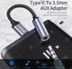 Аудіо перехідник з роз'ємом Type-C на 3,5 мм AUX, працює з iPhone 15, iPhone 16, iPhone 17, Samsung, Xiaomi, Apple, адаптер для навушників, вбудований ЦАП - изображение 3