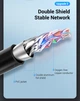 Интернет-удлинитель Vention 0.5м Cat.8 40 Гбит/с 2000 МГц RJ45 LAN RJ 45 Ethernet-кабель SFTP Патч-корд Черный - изображение 7