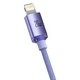 Кабель Baseus 1.2м Lightning - Type-C 20W 480 Мбіт/с для Швидкої Зарядки Power Delivery (PD) USB-C на Apple 8 Pin Фіолетовий - зображення 10