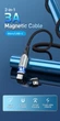 Магнитный кабель Vention 1м с двумя коннекторами Type-C и Micro-USB 3A 480 Мбит/с USB Алюминиевый корпус Черный - изображение 2