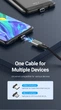 Магнитный кабель Vention 1м с двумя коннекторами Type-C и Micro-USB 3A 480 Мбит/с USB Алюминиевый корпус Черный - изображение 5